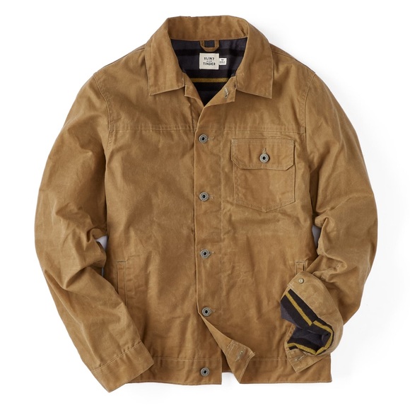 New flint and tinder flannel lined wax trucker jacket- field tan - Picture 1 of 6